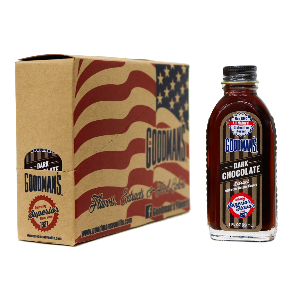 Natural Dark Chocolate Extract 1 ounce Case of 6 with Bottle
