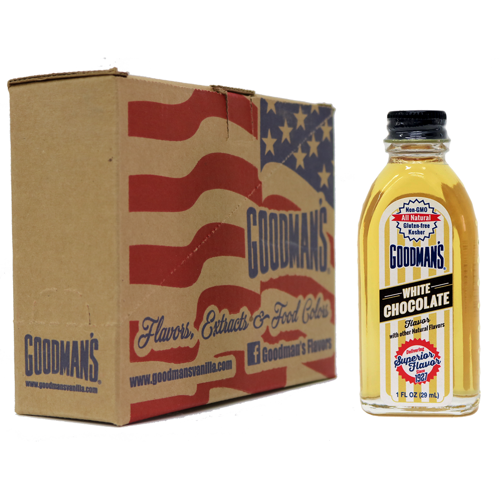 Natural White Chocolate Flavor 1 ounce Case of 6 with Bottle