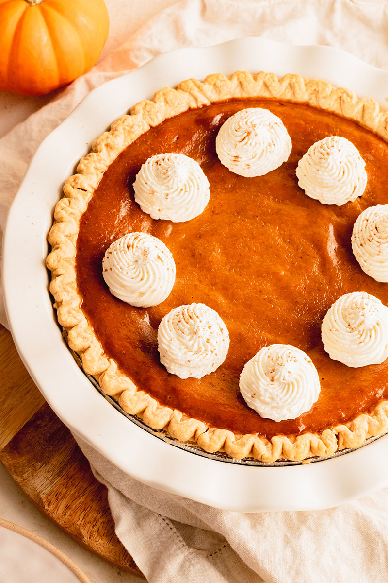 Caramel Cinnamon Pumpkin Pie