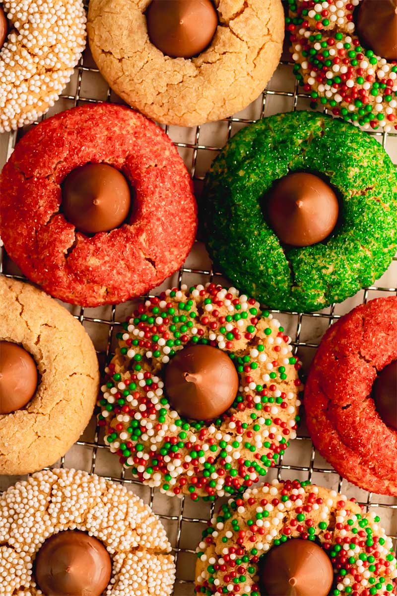 Christmas Peanut Blossom Cookies