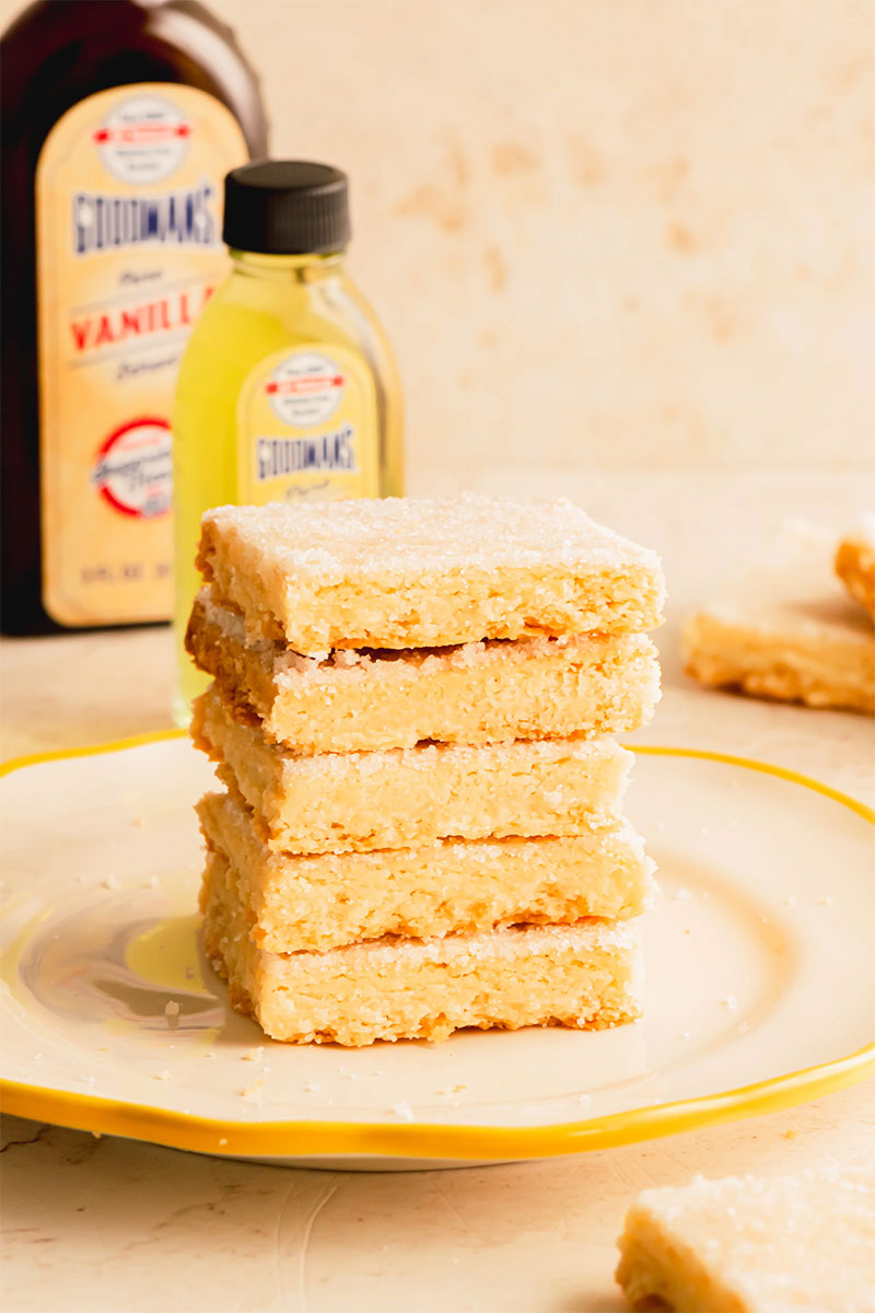 Lemon squares stacked