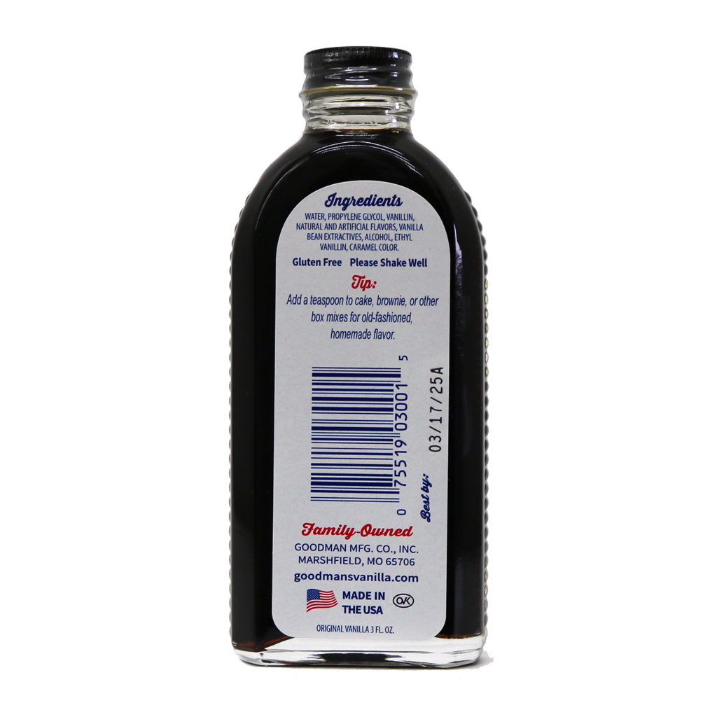 Original Vanilla Double Strength 3 ounce Back