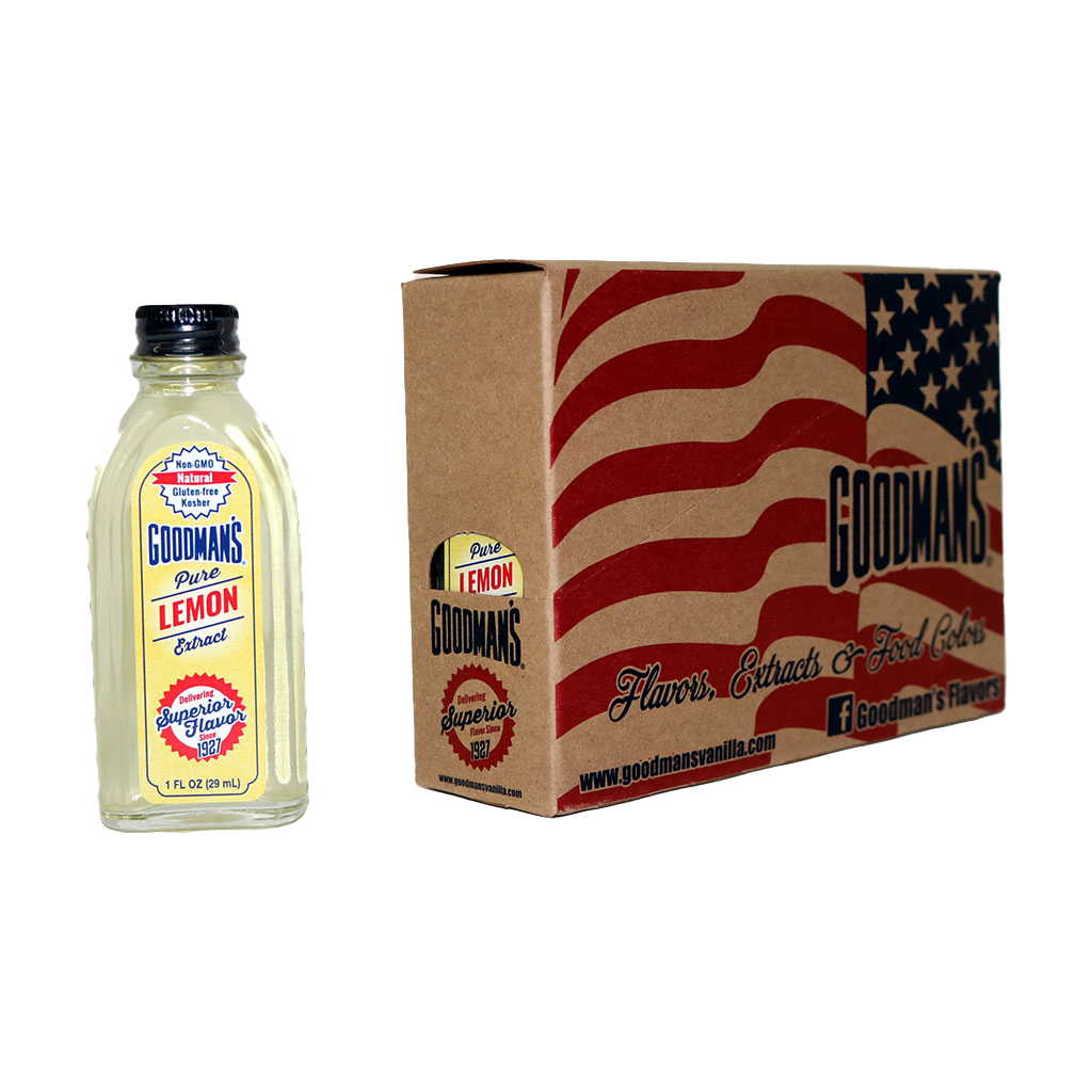 Pure Lemon Extract 1 ounce Case of 6 with Bottle