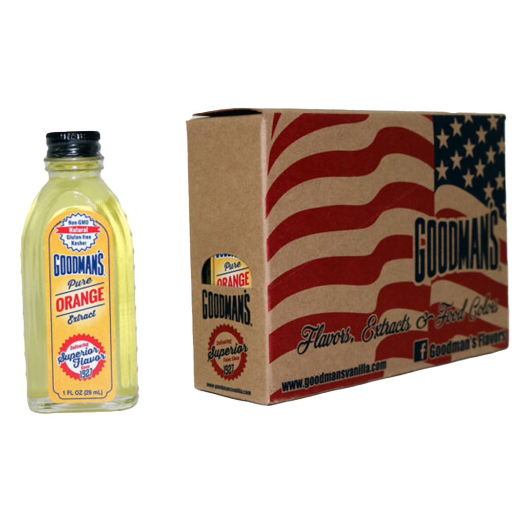 Pure Orange Extract 1 ounce Case of 6 with Bottle