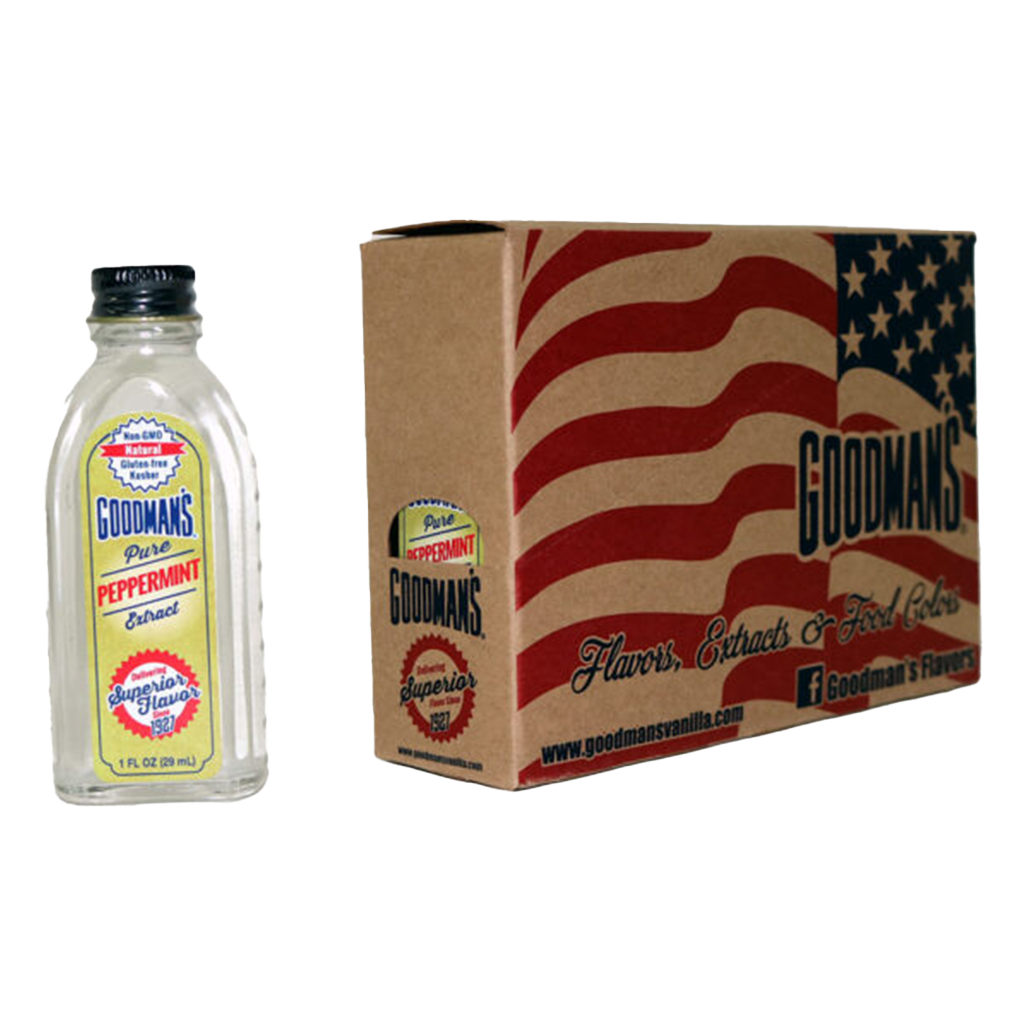Pure Peppermint Extract  1 ounce Case of 6 with Bottle