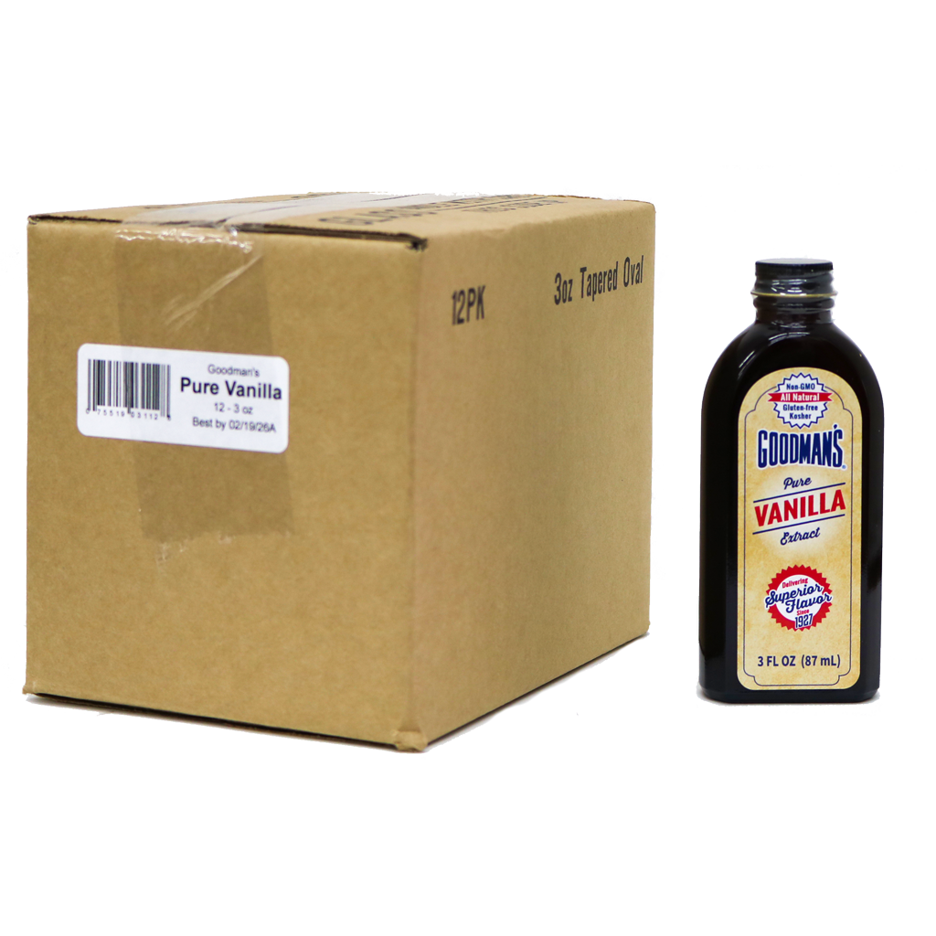 Pure Vanilla Extract 3 ounce Case of 12