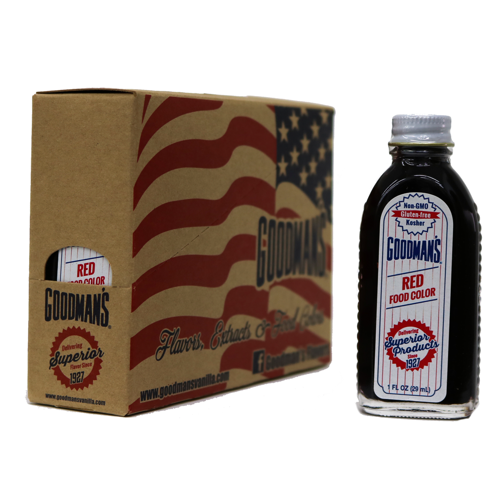 Red Food Color 1 ounce Case of 6 with Bottle