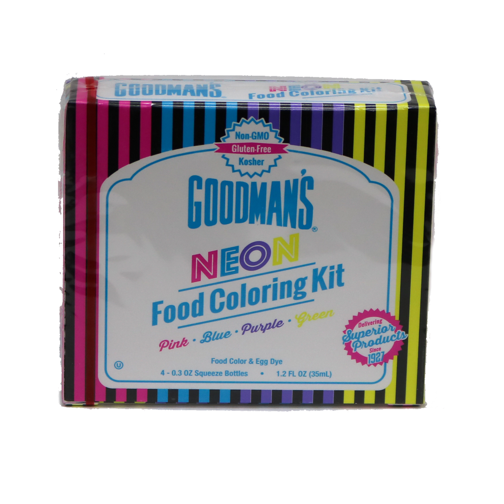 Neon Food Coloring Kit Assorted 4, 1.2 ounce